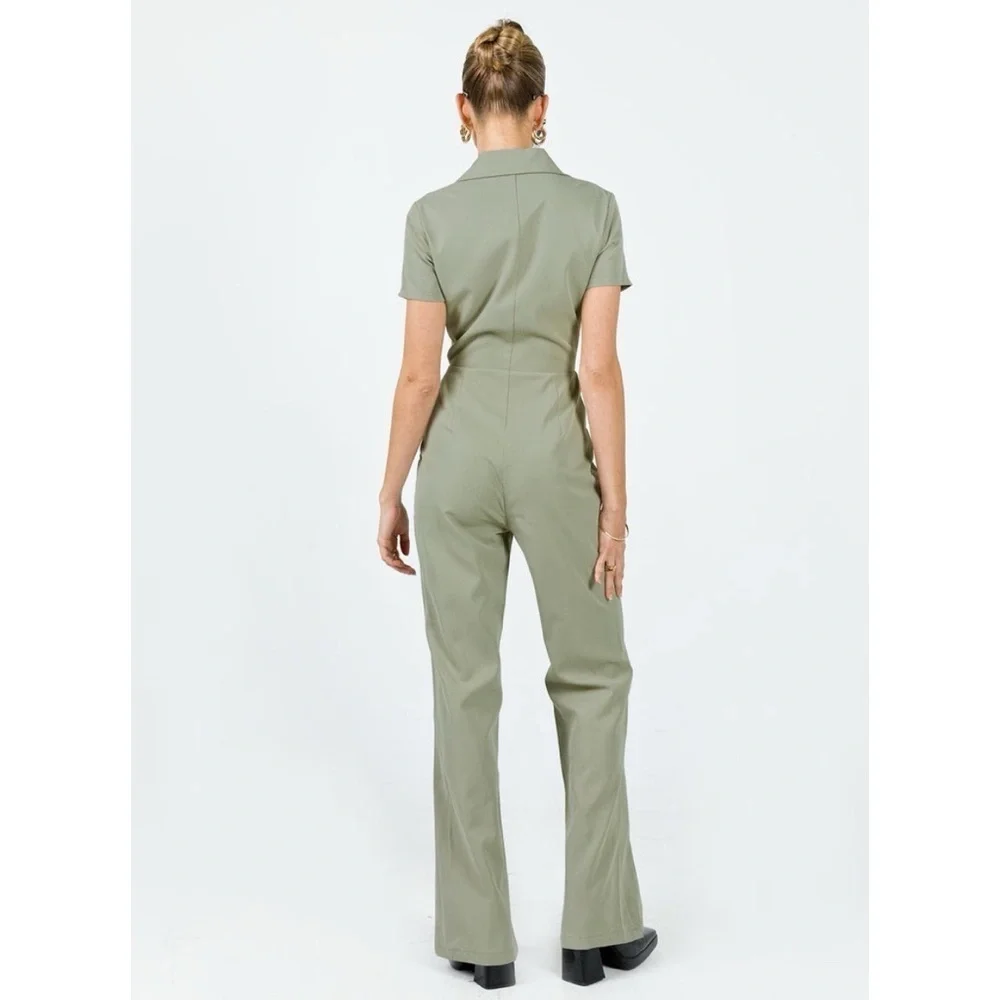 Princess Polly NWT Loretta Jumpsuit Khaki - Picture 3 of 10